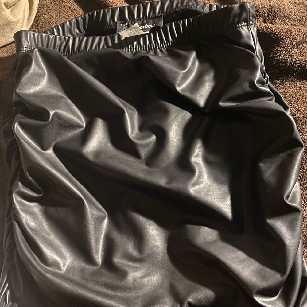 LEATHER SKIRT BLACK